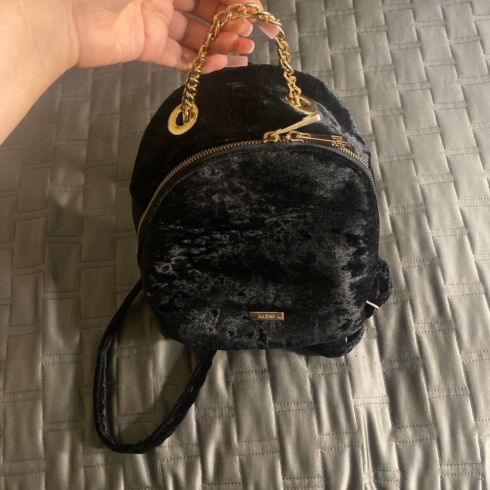 Aldo velvet backpack